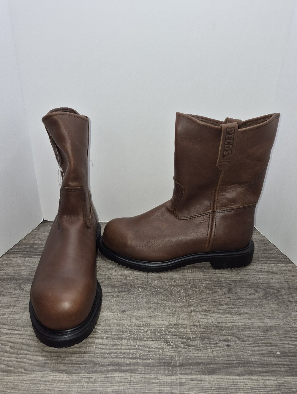 Red Wing 9" Pecos Pull On Steel Toe Work Boots Brown 8241 Men Size 9 3E New